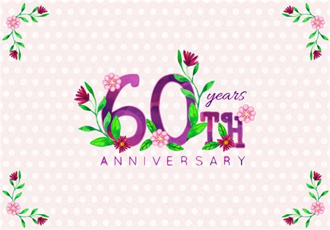 Free Vector 60th Years Anniversary 180770 Vector Art At Vecteezy