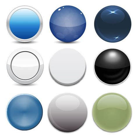 Glossy Web Button Pack Vector Download
