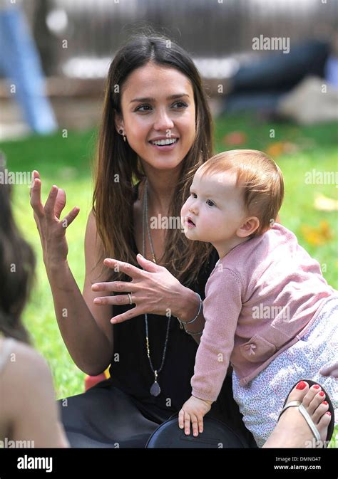 Jessica Alba And Daughter Haven Warren Enjoying A Family Day At Park Los Angeles California