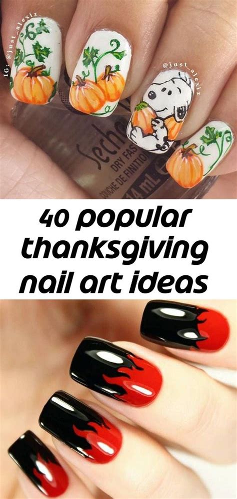 40 Popular Thanksgiving Nail Art Ideas Thanksgiving Nails