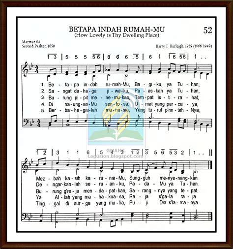 Lagu Sion Lengkap: 52 BETAPA INDAH RUMAH-MU