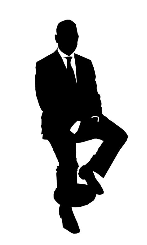 Download Business Man Silhouette Suit Royalty Free Vector Graphic Pixabay