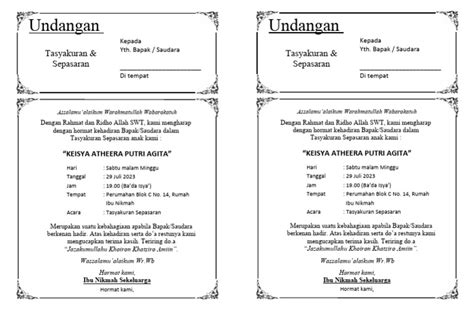 Undangan Tasyakuran Haji Pdf