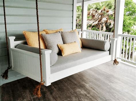 Repurposed porch swing made from a vintage headboard, seat from old barn wood, arms from a vintage leg cut in half. Custom Carolina Southern Savannah Swing Bed - Magnolia ...