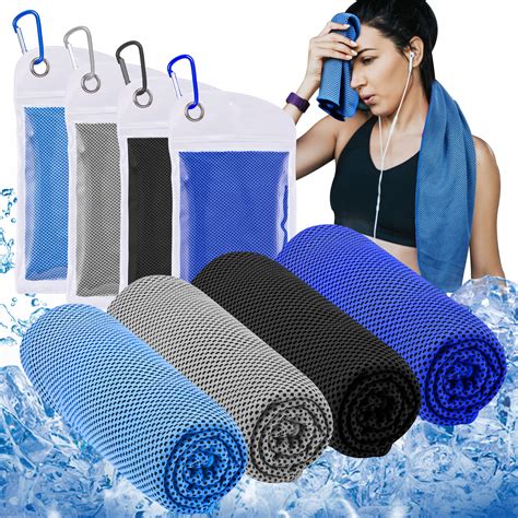 4 Pack 40x12 Yoga Towel Cooling Towels For Necks Sports Towels Cool