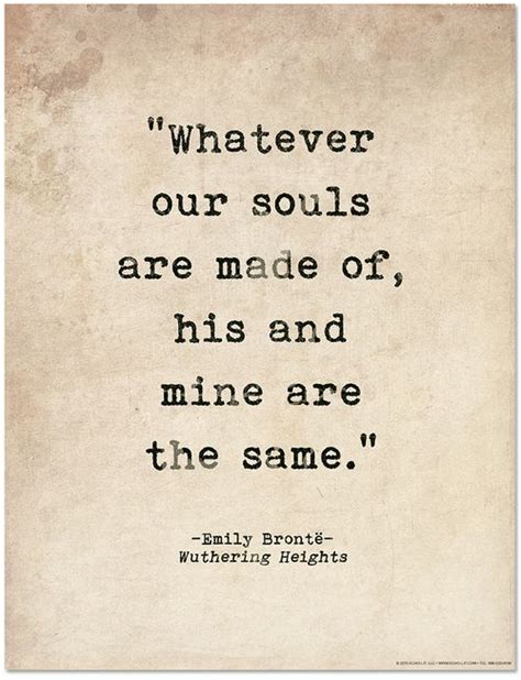 Romantic Quote Poster Wuthering Heights By Emily Bronte Literary
