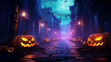 Spooky Halloween Street Free Stock Photo Public Domain Pictures