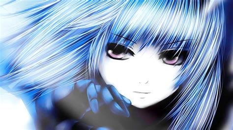 Digital Art Anime Girl With Blue Hair