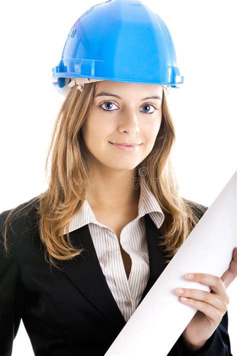 Beautiful Female Architect Stock Photo Image Of Background 10579708