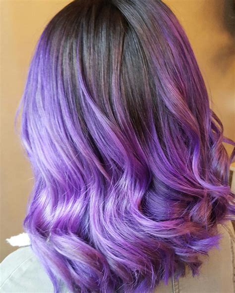 Black To Light Purple Ombre Hair