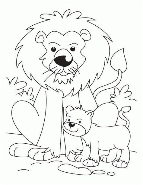 Lion cub coloring baby pages and elegant small. Baby Lion Coloring Pages - Coloring Home