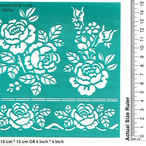 Rose Flower Painting Stencils Wall Decorating Roses Airbrush Etsy