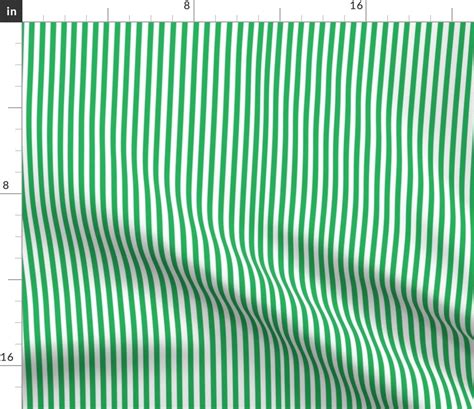 Green Stripe Fabric Perfectly Pinstripe In Grass Green White By