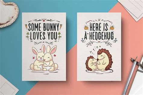 Valentine's day love & hugs! Free Hand Drawn Cute Valentine's Day Card Designs for 2019 - Designbolts