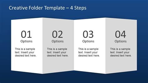 What parts make a brochure? Creative Folder Template Layout for PowerPoint - SlideModel