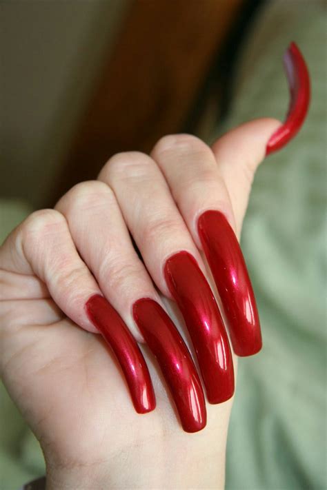 opi not really a waitress long red nails red nails red acrylic nails