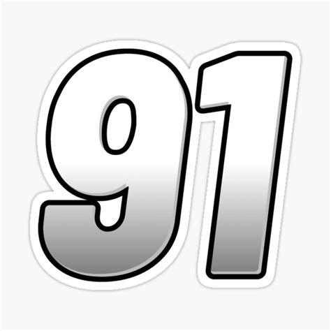 Racing Number 91 Sticker For Sale By Dennystee Redbubble