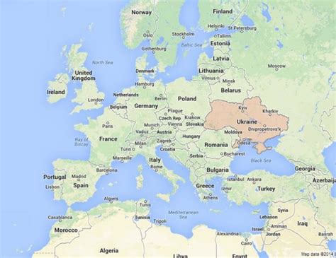 Map Of Europe Russia And Ukraine A Map Of Europe Countries