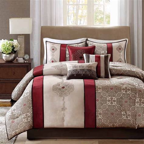 Donovan Queen Red Piece Jacquard Comforter Set By Madison Park Express Home Direct