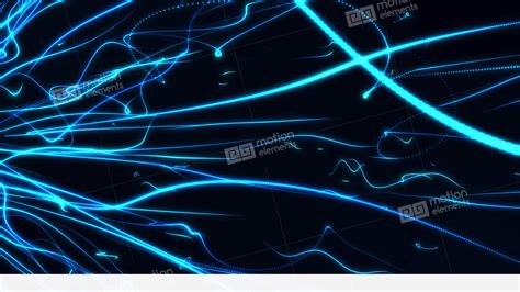 Blue Wavy Neon Lines Loopable Abstract Motion Background Stock