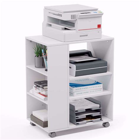 Tribesigns Mobile Printer Stand Modern Printer Cart File Cabinet With