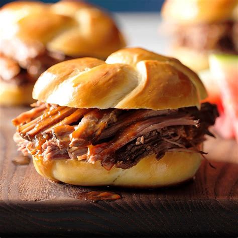 Pulled Brisket Sandwiches Recipe How To Make It Taste Of Home