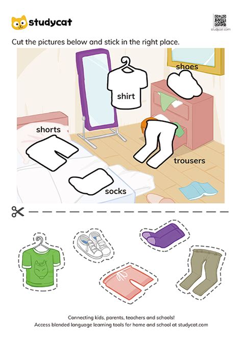 Clothes Cut And Paste Worksheet Free Printable Pdf