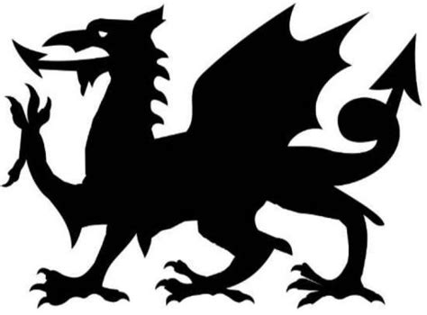 Welsh Dragon Halloween Stencil Easy Pattern Ceri Shaw
