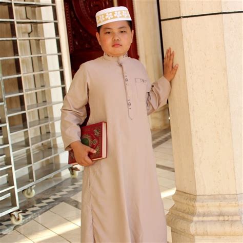 8color Kids Islamic Clothing Muslim Abaya Dubai Kaftan Robes Boys Jubba
