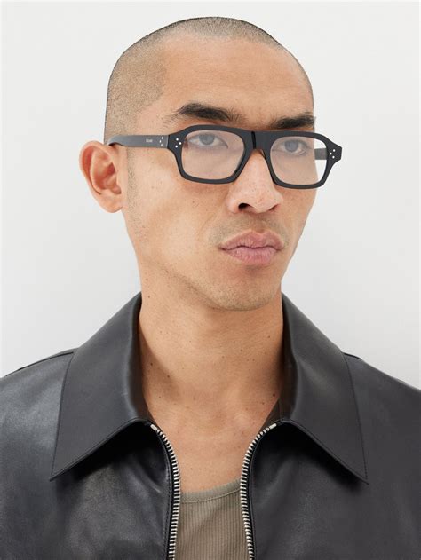 black bold d frame acetate glasses celine eyewear matchesfashion uk