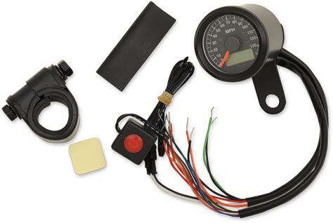 Drag Specialties Black Electronic Mph 1 78 Speedometer Fits Harley