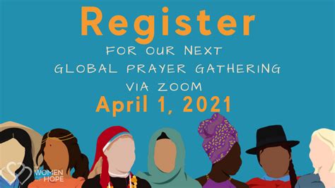 April Global Prayer Gathering Registration · Twr Women Of Hope