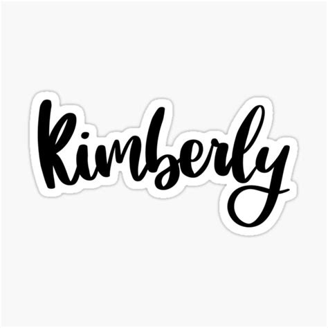 Kimberly Sticker For Sale By Ellietography Redbubble