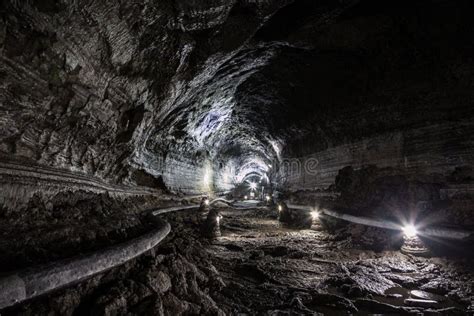 Manjanggul Lava Tube Cave On Jeju Island In South Korea Stock Image