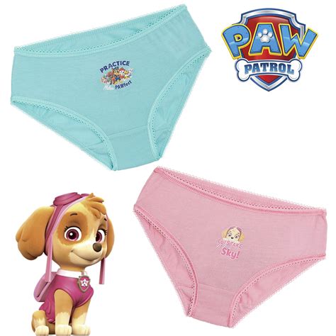 Paw Patrol Girls Knickers Pack Of 5 Girls Pants With Mighty Pups Chase