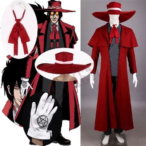 Hot Anime Hellsing Alucard Cosplay Costume Ultimate Vampire Hunter Alucard Halloween Cosplay