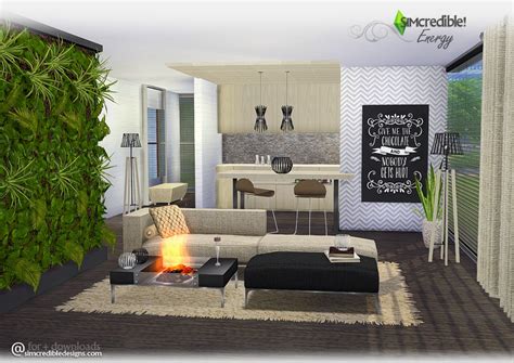 My Sims 4 Blog Energy Living Room Set By Simcredible Designs