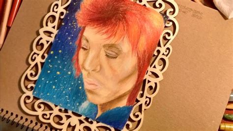 Ziggy Stardust Timelapse Drawing Color Pencil Youtube