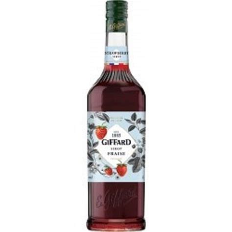 Giffard Syrup Strawberry 1litre Bottle 6 Bottles Per Carton HORECA