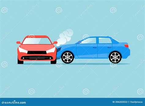 Car Accident Speed Crash Vector Top View Cartoon Icon Car Crash