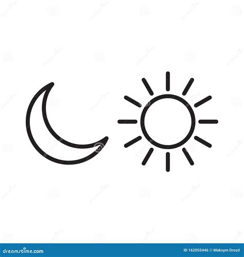 Outline Sun And Moon Icon Kremi Png