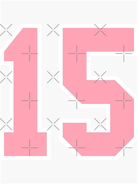 15 Number Fifteen Girls Jersey Sticker For Sale By Elhefe Redbubble