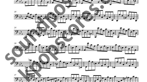 Bach Cello Suite No 4 Prelude Music Sheetcello Music Sheet Youtube