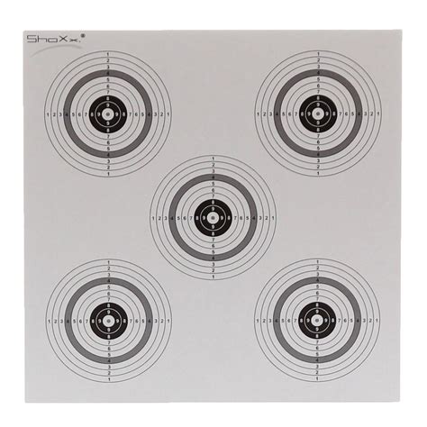 Passend für kugelfänge 14 x 14 cm. 100 Zielscheiben mit 5 Spiegeln, shoot-club, 14 x 14 cm