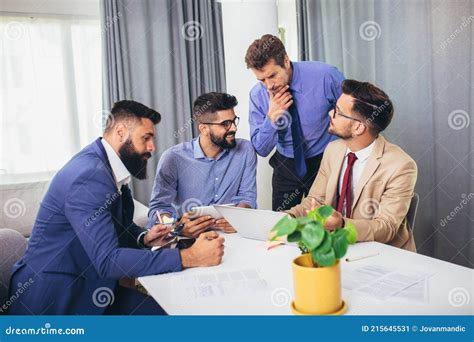 Business Team And Male Managers Discuss About New Project Stock Image