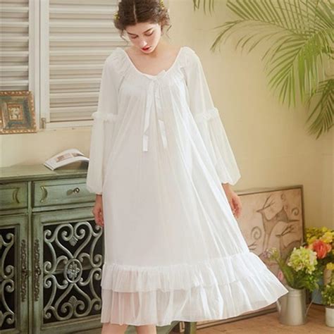 Lace Palace Vintage Nightgowns Puff Sleeve Princess Sleepwear Night