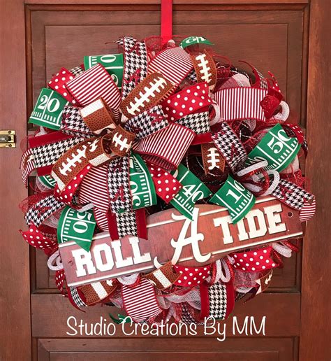 Alabama Wreath Roll Tide Crimson Tide University of | Etsy | Alabama wreaths, Crimson tide, Wreaths