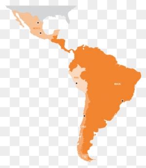Political Map Of Latin America Simple Flat Vector Map Images