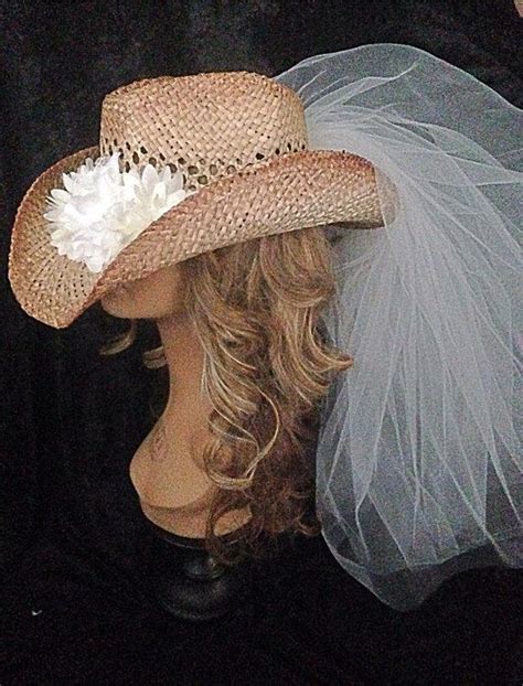 Cowboy Hat Veil Cowgirl Hat Veil Wedding Cowboy Hat 2329622 Weddbook