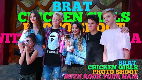 brat chicken girls behind the scenes photoshoot rock your hair girl photo shoots brat